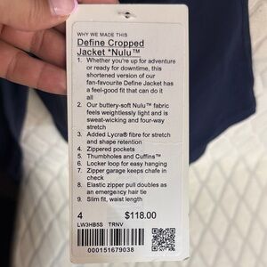 lululemon athletica Define Cropped Jacket - Black